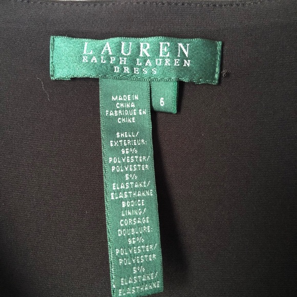Lauren Ralph Lauren black swing dress women size 6 - Picture 6 of 12